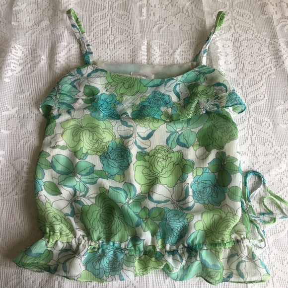 Loft Sleeveless Flower Top SzXS - Picture 5 of 7